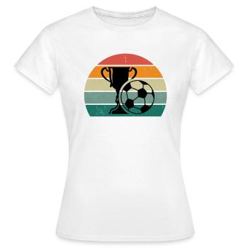 football ,footballer ball ,game ,player, player - Women's T-Shirt - white - Front - AI Model Female 172 dark (172cm)