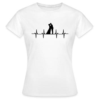 Heiraten Heirat Hochzeit Freund Freundin Ehe Liebe - Frauen T-Shirt - Weiß - Vorne - AI Model Female 172 dark (172cm)