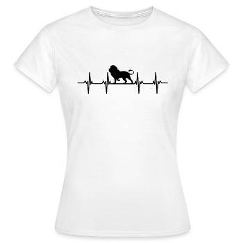 Löwen Löwin Löwenrudel Mähne Löwenmähne König Löwe - Frauen T-Shirt - Weiß - Vorne - AI Model Female 172 dark (172cm)