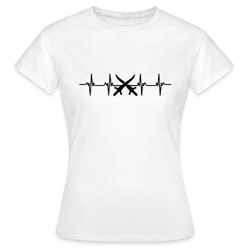 Schwertkampf Schwert Klinge Lanze Säbel Dolch - Frauen T-Shirt - Weiß - Vorne - AI Model Female 172 dark (172cm)