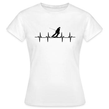 ski ski skier skier winter snow mountains - Women's T-Shirt - white - Front - AI Model Female 172 dark (172cm)