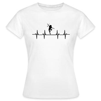 danseur danse mouvement mouvement mouvement couple - T-shirt Femme - blanc - Devant - AI Model Female 172 dark (172cm)