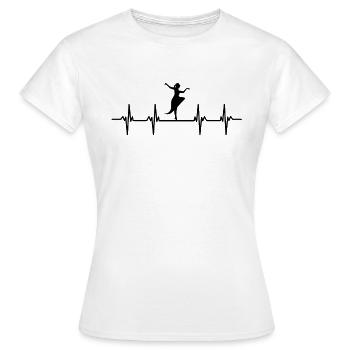 danseur danse mouvement mouvement mouvement couple - T-shirt Femme - blanc - Devant - AI Model Female 172 dark (172cm)