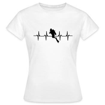 plongeur plongeur plongée plongée oxygène plongée - T-shirt Femme - blanc - Devant - AI Model Female 172 dark (172cm)