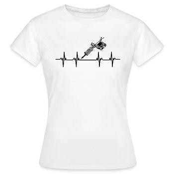 tatoo tattoo tattoowierer tattowierer körperkunst - Frauen T-Shirt - Weiß - Vorne - AI Model Female 172 dark (172cm)