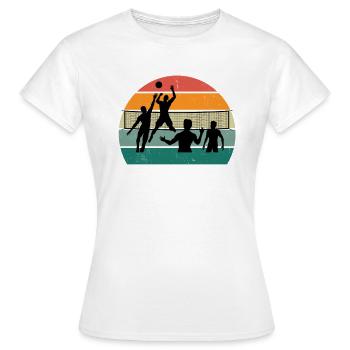 Volleyballerin Schmetterball Volley Volleyball - Frauen T-Shirt - Weiß - Vorne - AI Model Female 172 dark (172cm)