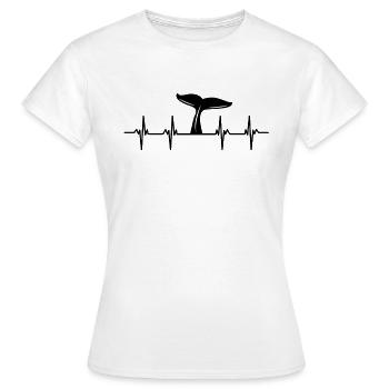 Baleines Baleine Mammifères Mammifères marins Baleine - T-shirt Femme - blanc - Devant - AI Model Female 172 dark (172cm)