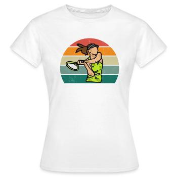 joueur de tennis joueur de tennis club de tennis - T-shirt Femme - blanc - Devant - AI Model Female 172 dark (172cm)