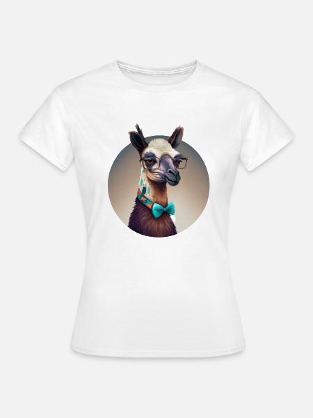 cooles Lama - Frauen T-Shirt - Weiß