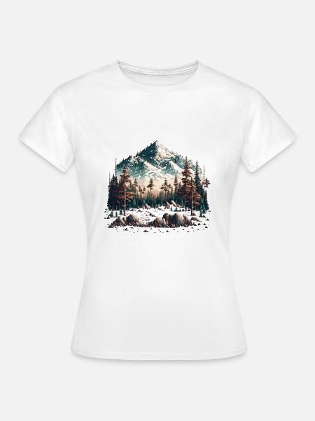 schöne Berglandschaft - Frauen T-Shirt - Weiß