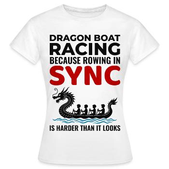 Synchronized Paddling Unity  - Women's T-Shirt - white - Front - AI Model Female 172 dark (172cm)