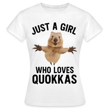 Juste une fille qui aime les quokkas - T-shirt Femme - blanc - Devant - AI Model Female 172 dark (172cm)
