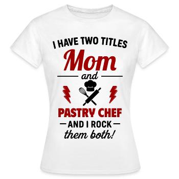Maman Pâtissière Deux morceaux Drôles - T-shirt Femme - blanc - Devant - AI Model Female 172 dark (172cm)