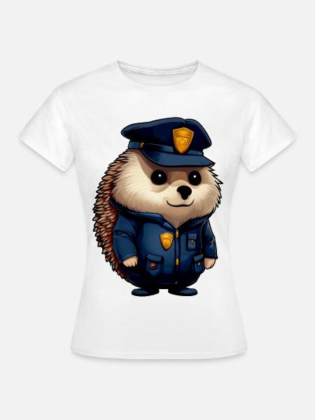 Igel Polizei - Frauen T-Shirt - Weiß