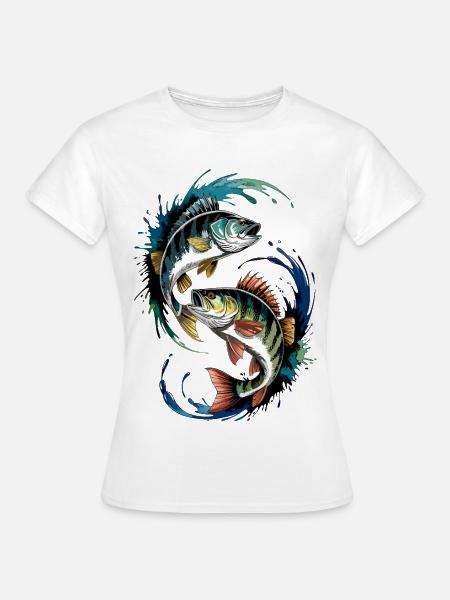 Barsch Angeln - Frauen T-Shirt - Weiß