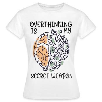 Overthinking Brooding Brain Butterflies - Women's T-Shirt - white - Front - AI Model Female 172 dark (172cm)