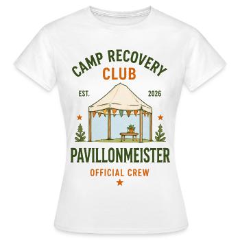 Pavilion Master – Camp Recovery Club Crew - Women's T-Shirt - white - Front - AI Model Female 172 dark (172cm)