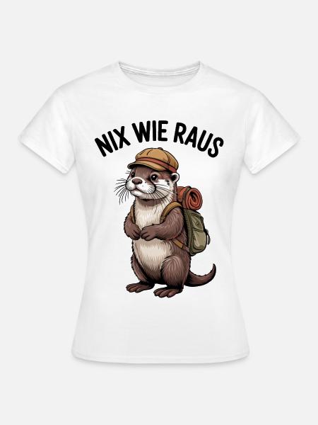 Abenteuer Otter - Frauen T-Shirt - Weiß