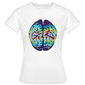 LSD Brain - Women's T-Shirt - white - Front - AI Model Female 172 dark (172cm)