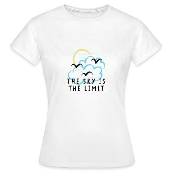 Sky is the Limit Motivation - T-shirt Femme - blanc - Devant - AI Model Female 172 dark (172cm)