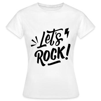 Let's Rock - Rock Music Rock & Roll - Women's T-Shirt - white - Front - AI Model Female 172 dark (172cm)