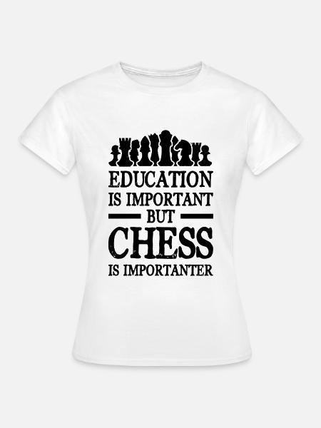 schach lernen - Frauen T-Shirt - Weiß