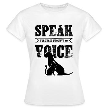 chien chat protection des animaux - T-shirt Femme - blanc - Devant - AI Model Female 172 dark (172cm)