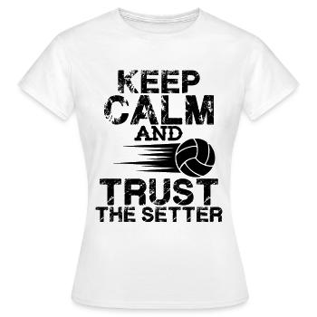 keep calm volleyball - T-shirt Femme - blanc - Devant - AI Model Female 172 dark (172cm)