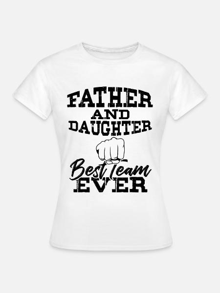papa und tochter - Frauen T-Shirt - Weiß