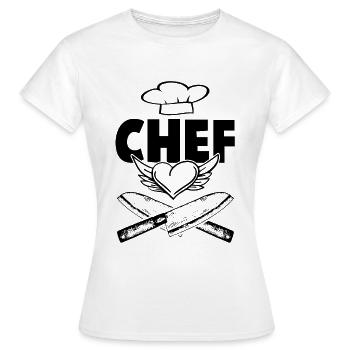 chef chef - Women's T-Shirt - white - Front - AI Model Female 172 dark (172cm)