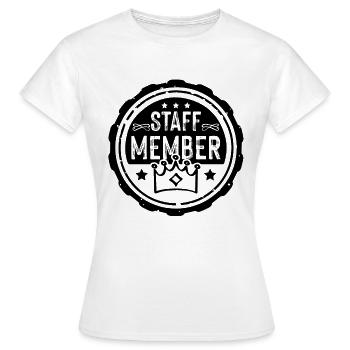 Membres du personnel - T-shirt Femme - blanc - Devant - AI Model Female 172 dark (172cm)