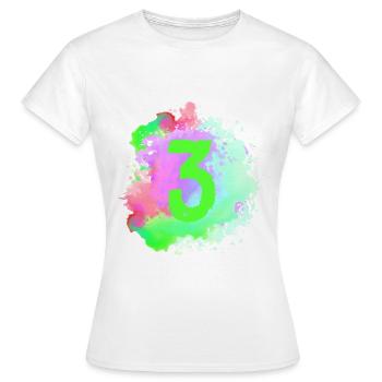 3 Nombre d’objets blob - T-shirt Femme - blanc - Devant - AI Model Female 172 dark (172cm)