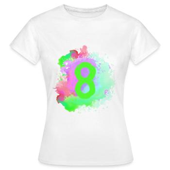 8 Nombre d’objets blob - T-shirt Femme - blanc - Devant - AI Model Female 172 dark (172cm)