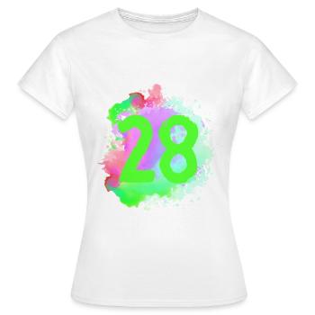 28 Nombre d’objets blob - T-shirt Femme - blanc - Devant - AI Model Female 172 dark (172cm)