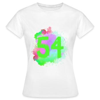 54 Nombre d’objets blob - T-shirt Femme - blanc - Devant - AI Model Female 172 dark (172cm)