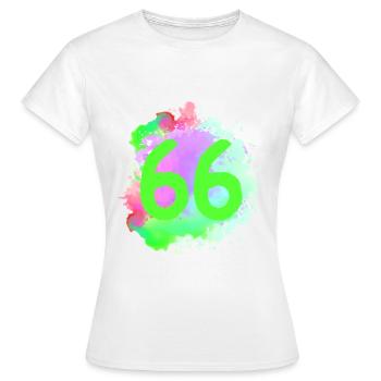 66 Nombre d’objets blob - T-shirt Femme - blanc - Devant - AI Model Female 172 dark (172cm)