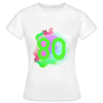 80 Nombre d’objets blob - T-shirt Femme - blanc - Devant - AI Model Female 172 dark (172cm)