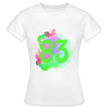 83 Nombre d’objets blob - T-shirt Femme - blanc - Devant - AI Model Female 172 dark (172cm)