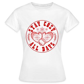 Winter Kalt - Frauen T-Shirt - Weiß - Vorne - AI Model Female 172 dark (172cm)