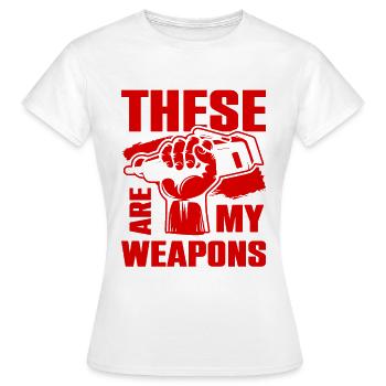Barber weapons - Women's T-Shirt - white - Front - AI Model Female 172 dark (172cm)