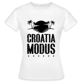 Croatia Modus - Frauen T-Shirt - Weiß - Vorne - AI Model Female 172 dark (172cm)
