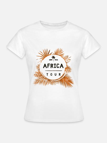 Afrika Tour Bunt - Frauen T-Shirt - Weiß