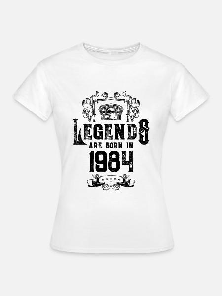 1984 legends geburtstag - Frauen T-Shirt - Weiß