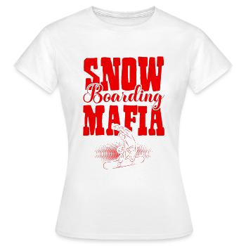 Snowboarding Mafia - Frauen T-Shirt - Weiß - Vorne - AI Model Female 172 dark (172cm)