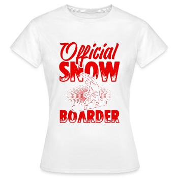 Snowboarder officiel - T-shirt Femme - blanc - Devant - AI Model Female 172 dark (172cm)