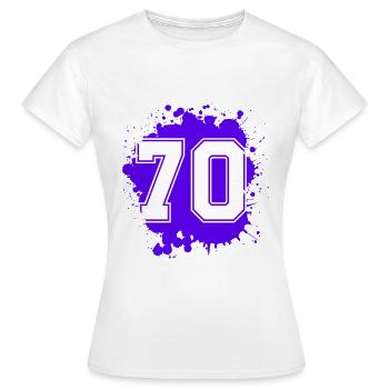 70 Nombre d’objets blob - T-shirt Femme - blanc - Devant - AI Model Female 172 dark (172cm)