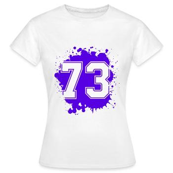 73 Nombre d’objets blob - T-shirt Femme - blanc - Devant - AI Model Female 172 dark (172cm)