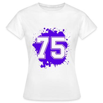 75 Nombre d’objets blob - T-shirt Femme - blanc - Devant - AI Model Female 172 dark (172cm)