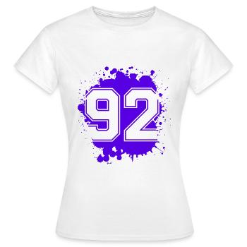 92 Nombre d’objets blob - T-shirt Femme - blanc - Devant - AI Model Female 172 dark (172cm)