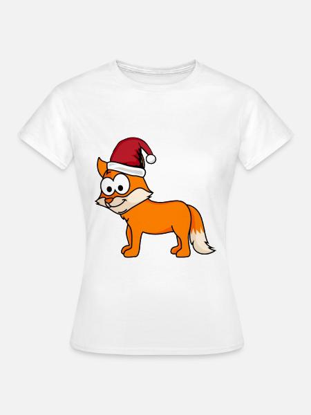 Fuchs Comic Weihnachten - Frauen T-Shirt - Weiß